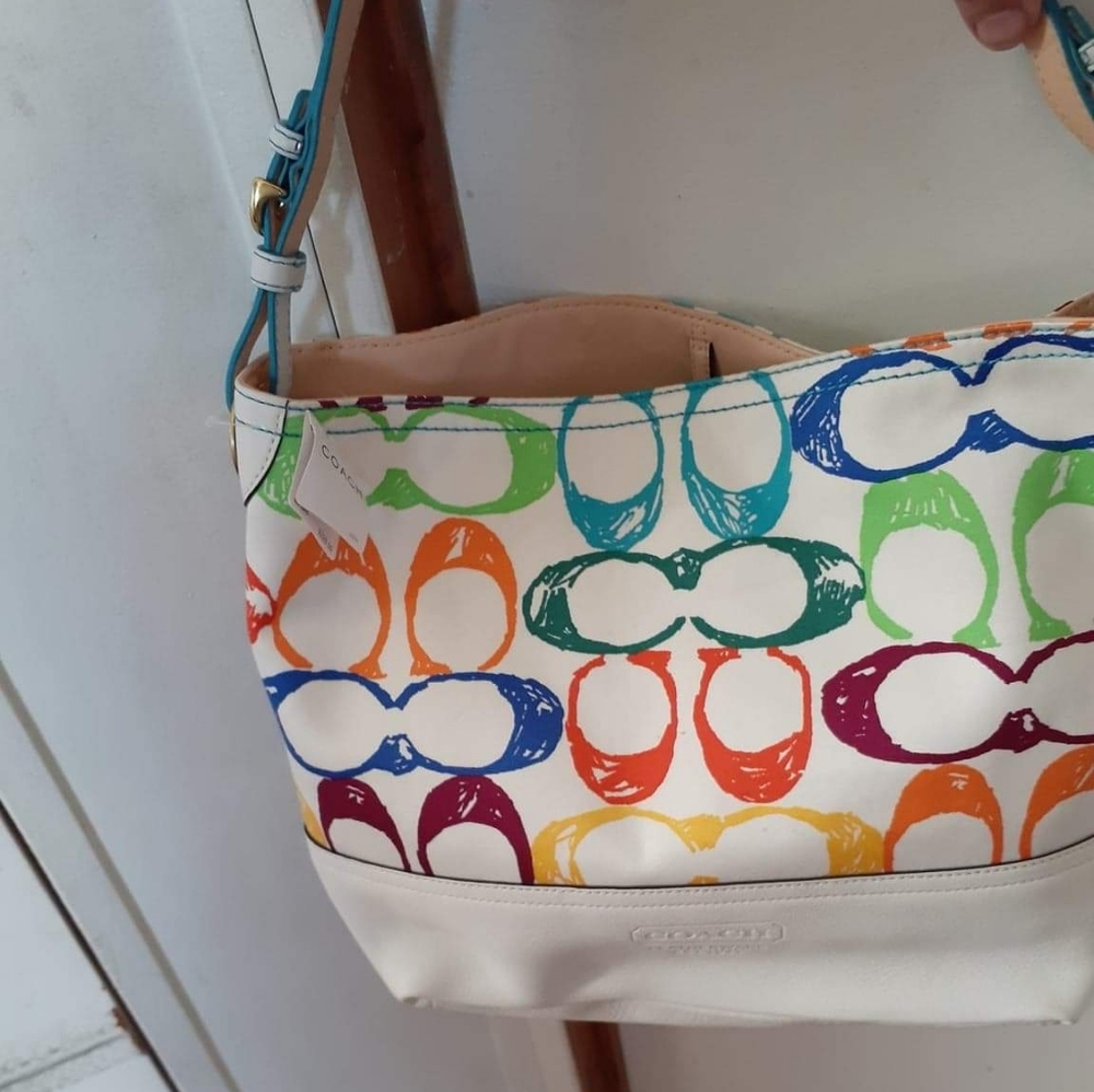 Coach Watercolor Signature Print Bag